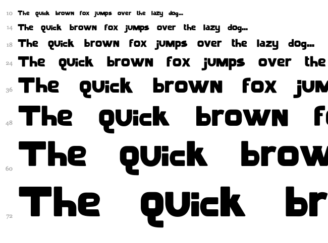 LGF Terra Demo font waterfall
