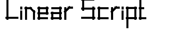 Linear Script font