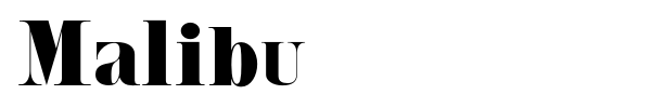 Malibu font