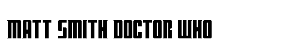 Matt Smith Doctor Who font