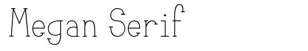 Megan Serif font preview
