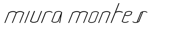Miura Montes font