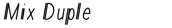 Mix Duple font preview