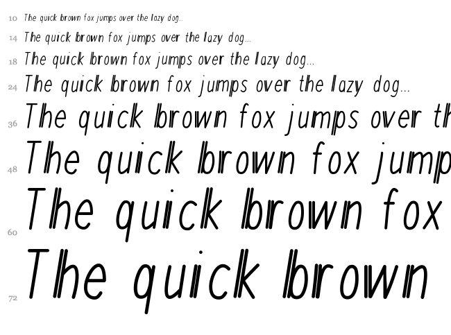 Mix Duple font waterfall