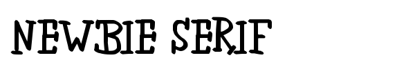 Newbie Serif font