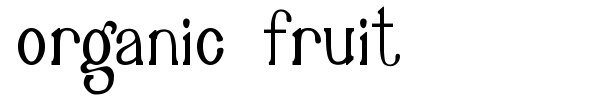 Organic Fruit font