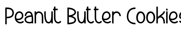 Peanut Butter Cookies font