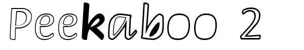 Peekaboo 2 font