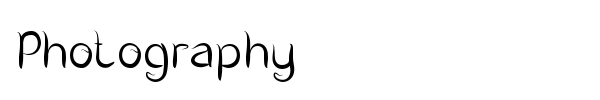 Photography font