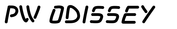 PW Odissey font preview