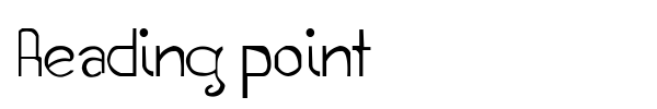 Reading point font