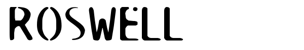 Roswell font