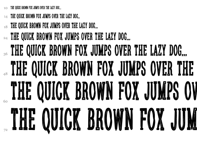 Sanek font waterfall