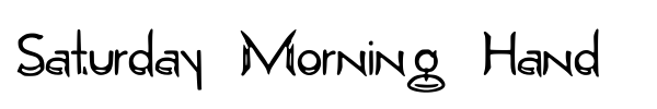 Saturday Morning Hand font