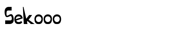 Sekooo font preview