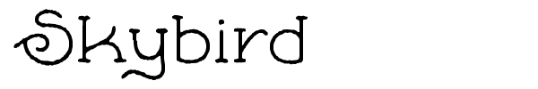 Skybird font