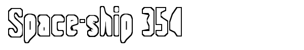 Space-ship 354 font