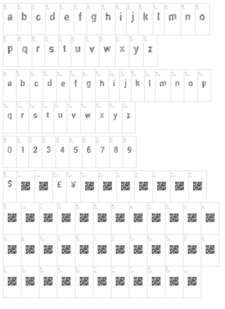Special Third font map