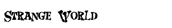 Strange World font