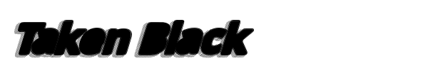 Taken Black font