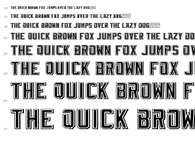 TBL Vintage font waterfall