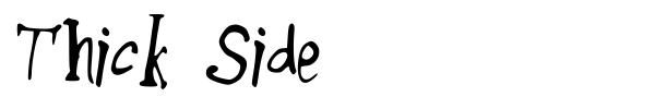 Thick Side font