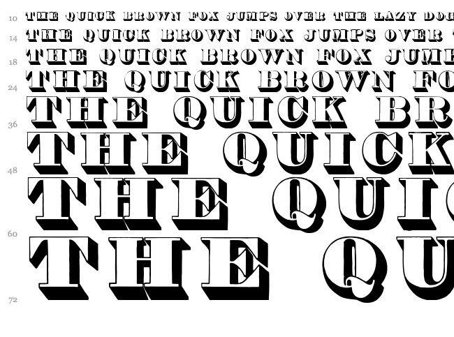 Thorne Shaded font waterfall