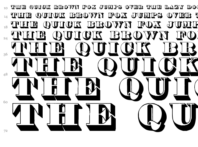 Thorne Shaded font waterfall