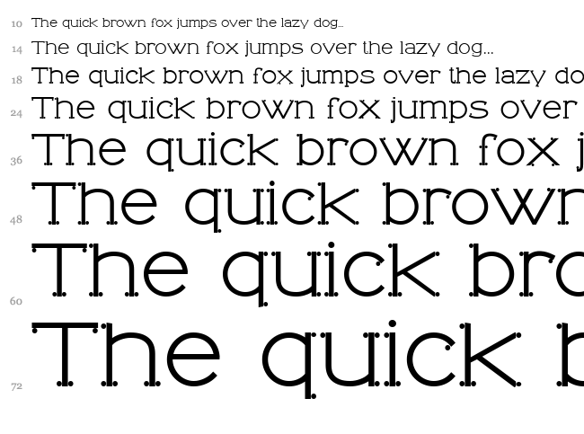 Tomino font waterfall
