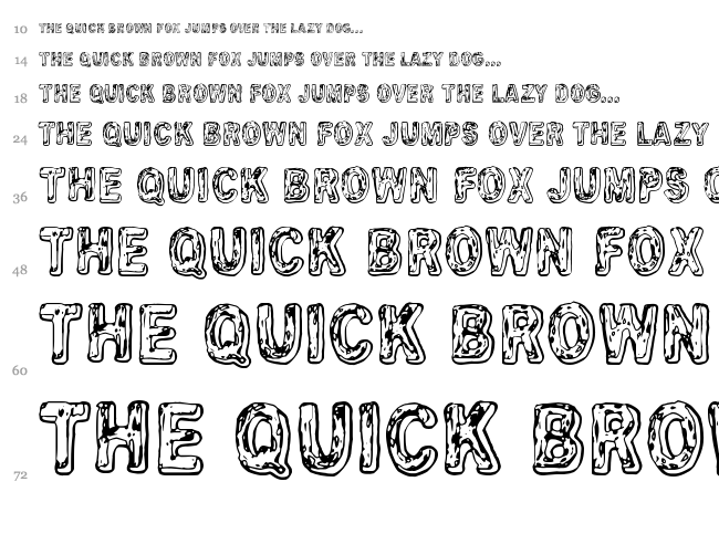 Ugly Good Bad font waterfall