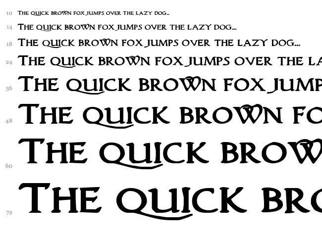 Woodgod font waterfall