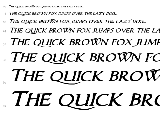 Woodgod font waterfall