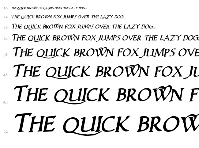 Woodgod font waterfall