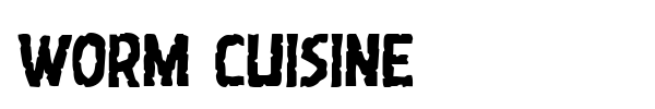 Worm Cuisine font preview