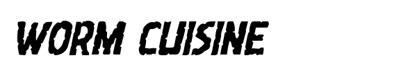 Worm Cuisine font preview