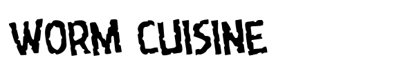 Worm Cuisine font preview