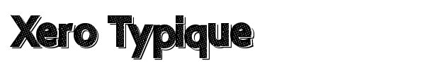 Xero Typique font