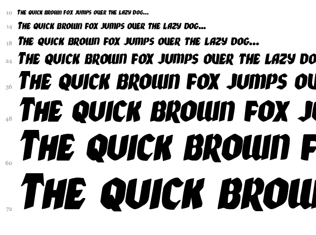 Xmas Xpress font waterfall