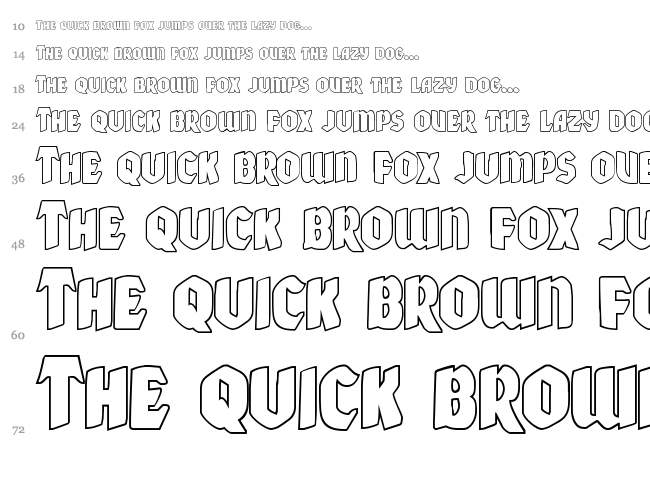 Xmas Xpress font waterfall
