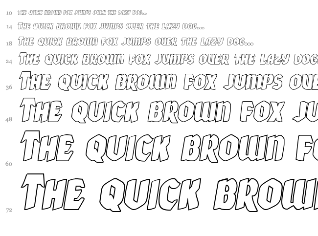 Xmas Xpress font waterfall