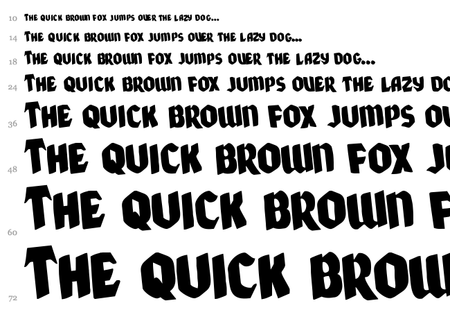 Xmas Xpress font waterfall