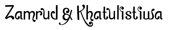 Zamrud & Khatulistiwa font