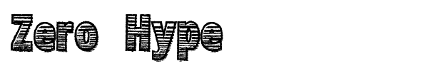Zero Hype font