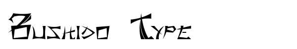 Bushido Type font