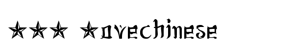 JSA Lovechinese font