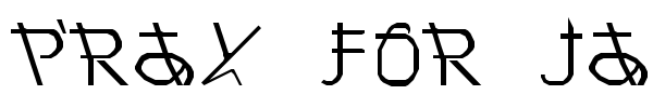 Pray for Japan font