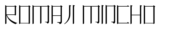 Romaji Mincho font
