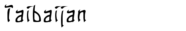 Taibaijan font