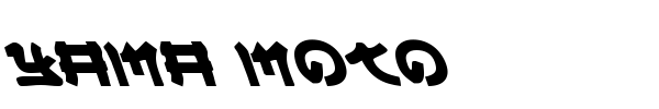 Yama Moto font