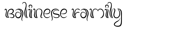 Balinese Family font